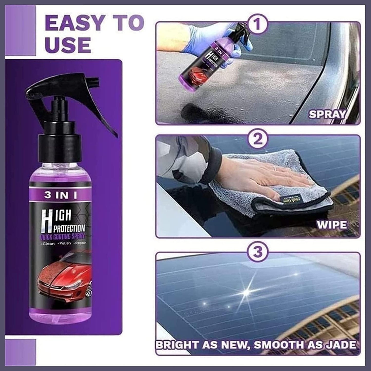 3 in 1 High Protection Coating Sprey (Pack of 2)