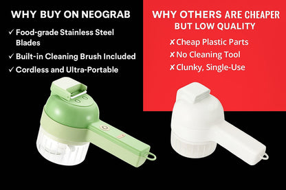 4 in 1 Portable Electric Vegetable Cutter Set